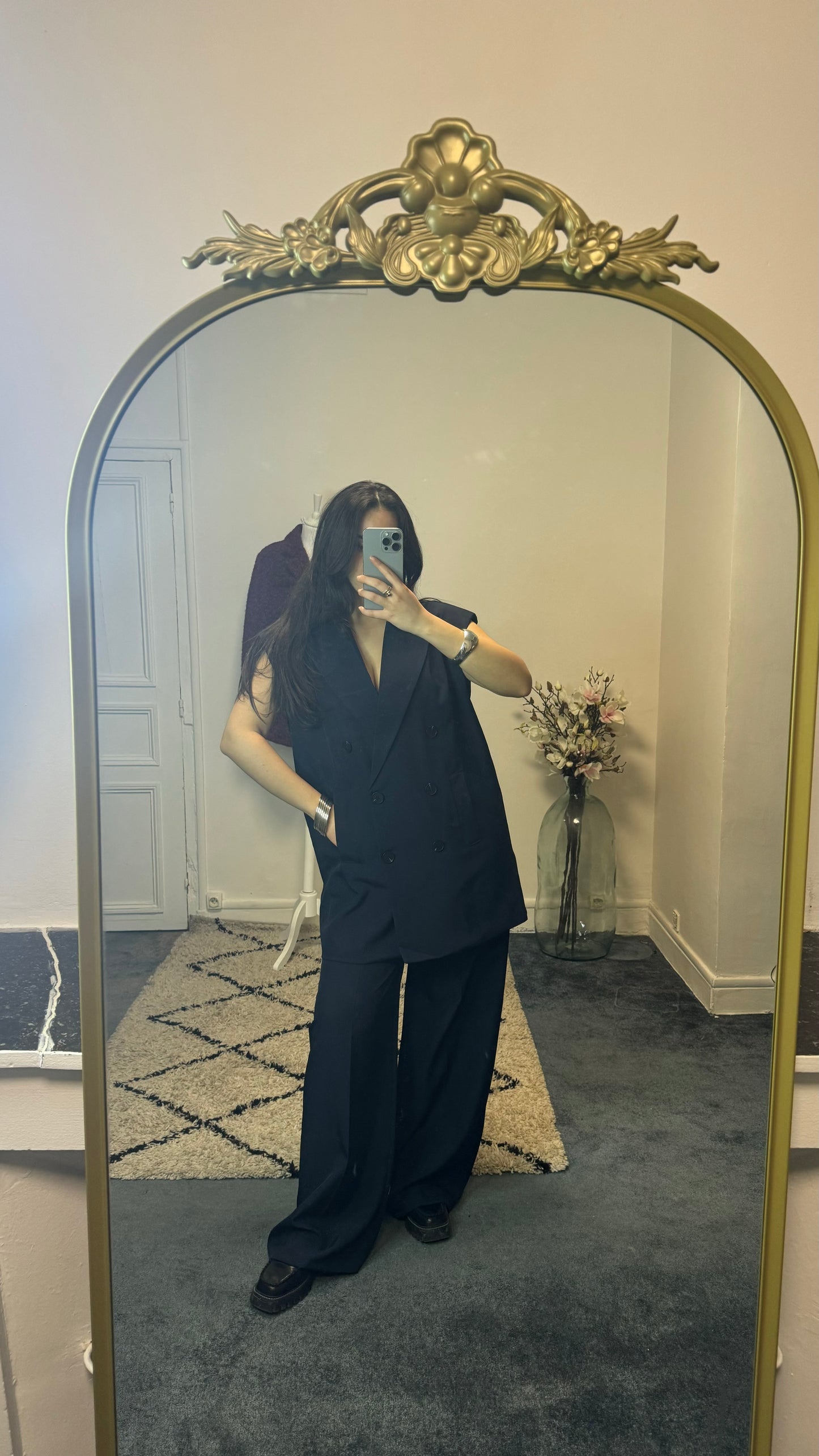 Ensemble blazer sans manches