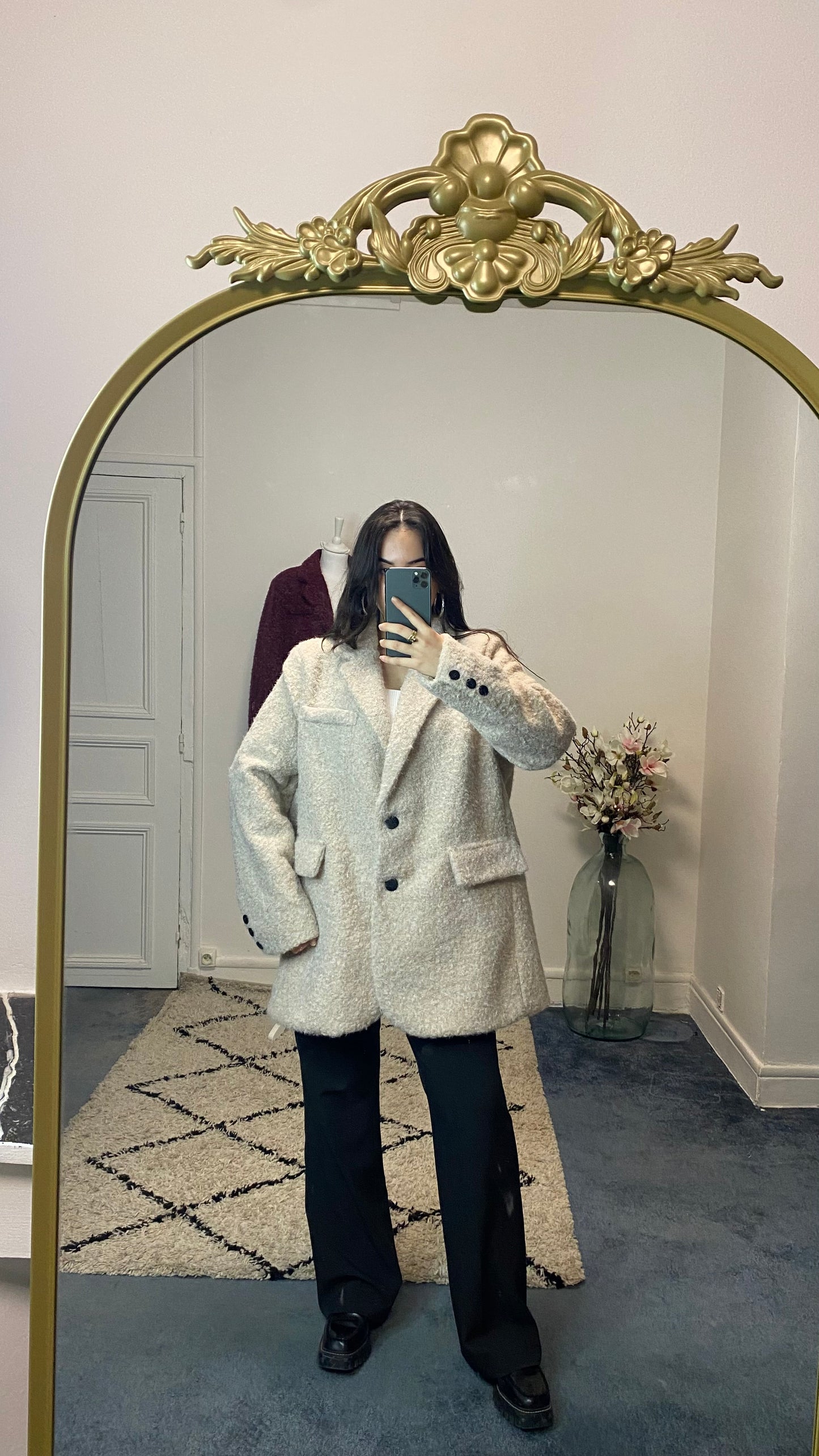 Veste en moumoute oversize