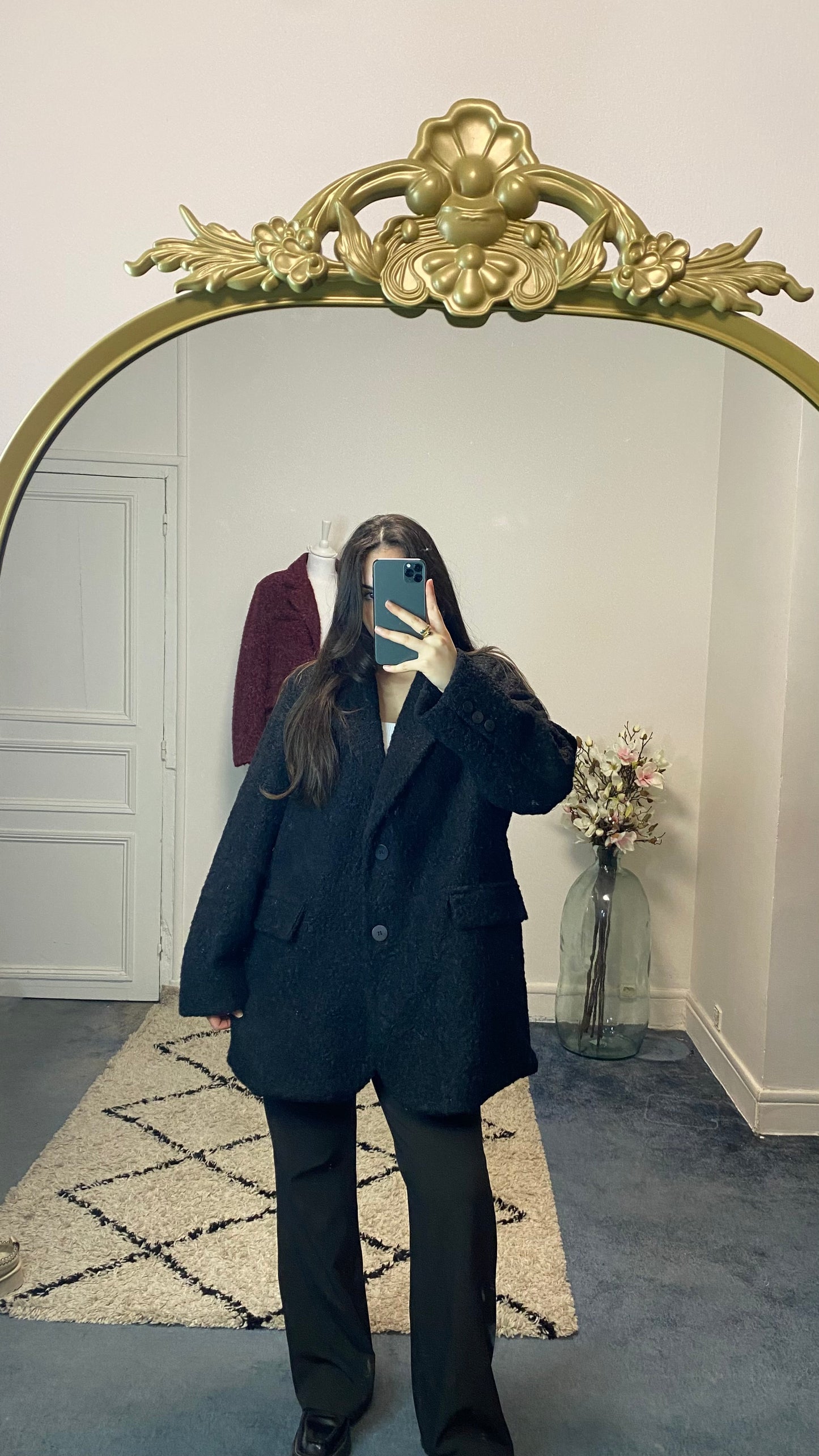 Veste en moumoute oversize