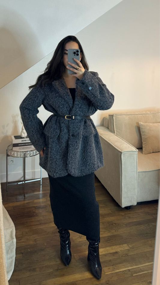 Manteau oversize boutonné