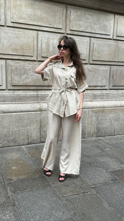 Ensemble en lin deux pièces