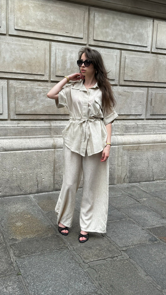 Ensemble en lin deux pièces