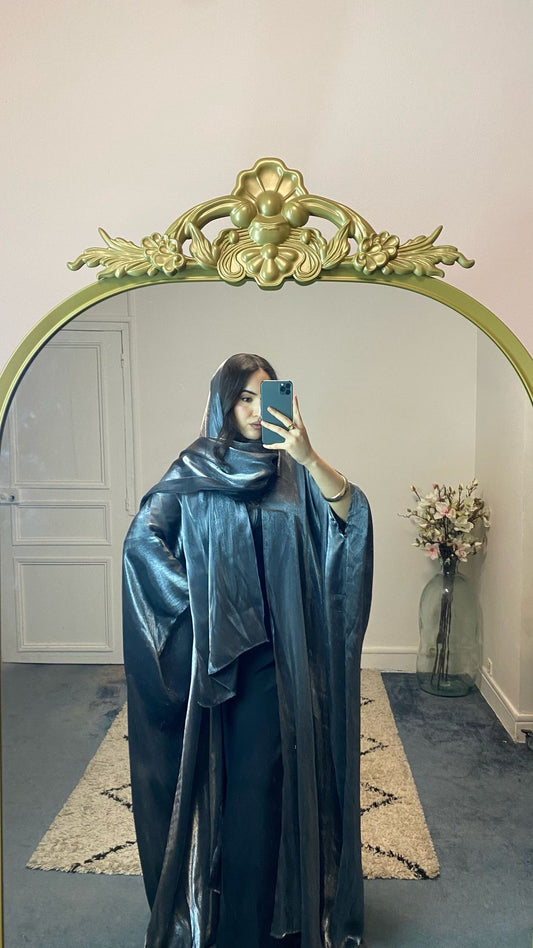 Abaya ouverte voile intégré