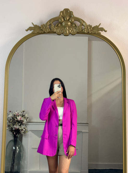 Veste blazer rose fushia
