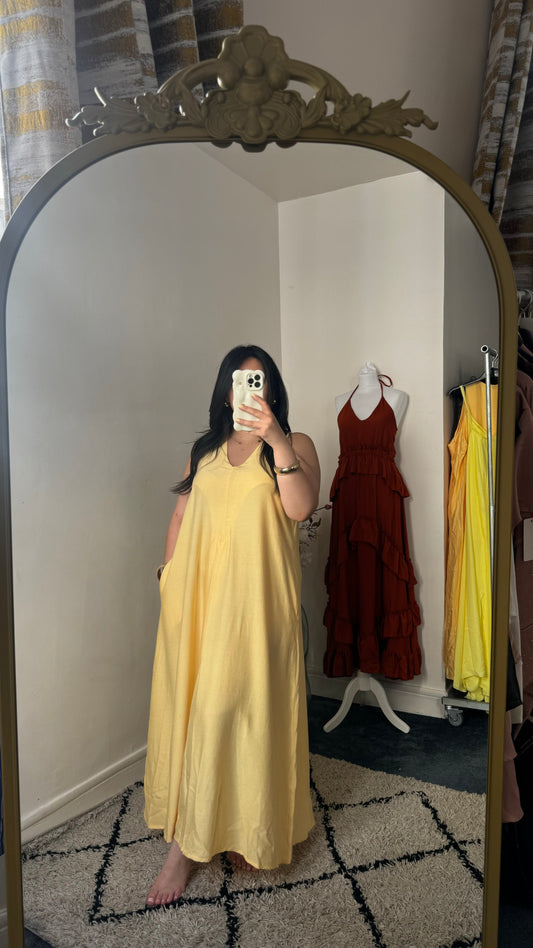 Robe longue à poches