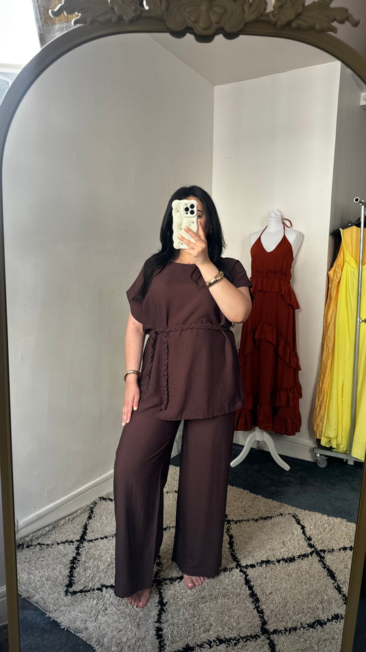 Ensemble marron chocolat