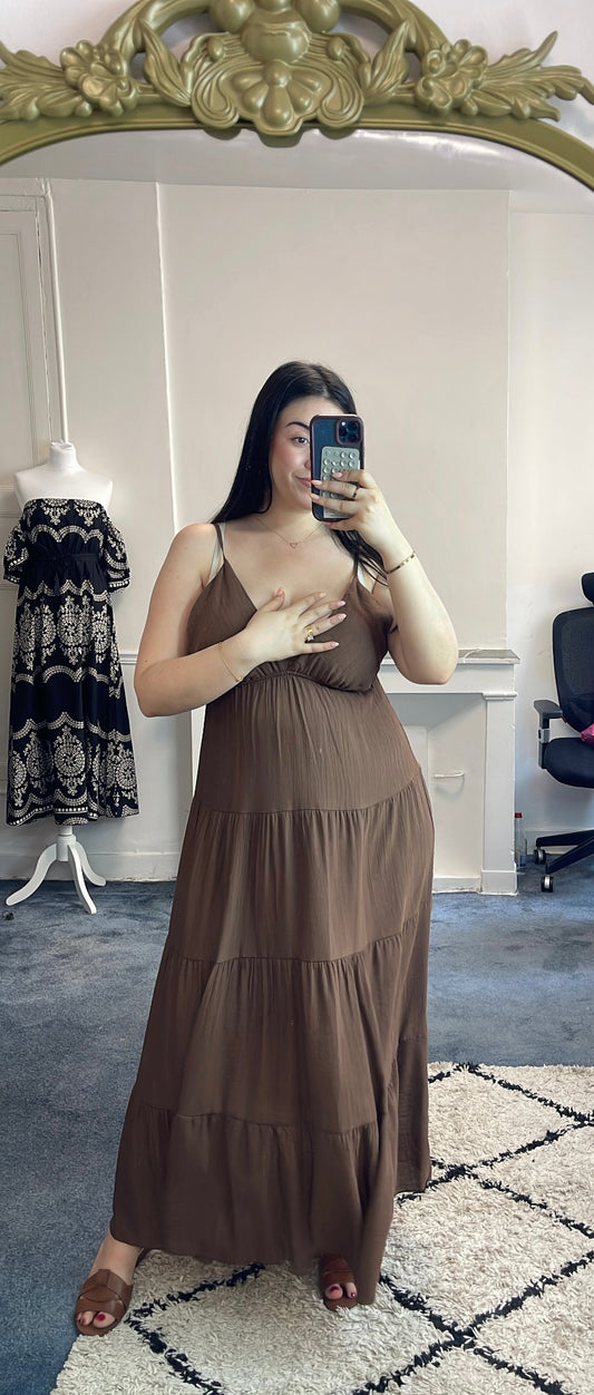 Robe longue à bretelles