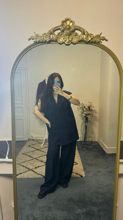 Ensemble blazer sans manches
