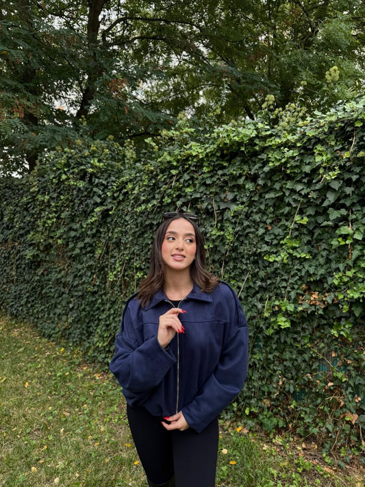 Bomber à zip oversize