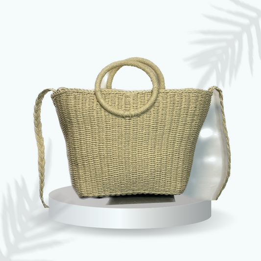 Sac en paille à bandoulière